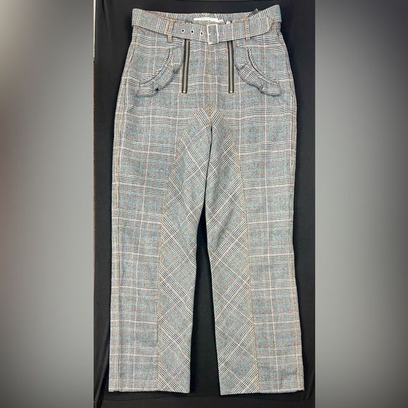 Self-Portrait Lexi Plaid High Rise Pants - Picture 4 of 12